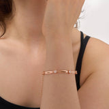 Bracelet Personnalisé à Barres et Cristaux
