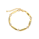 Bracelet Personnalisé à Barres et Cristaux