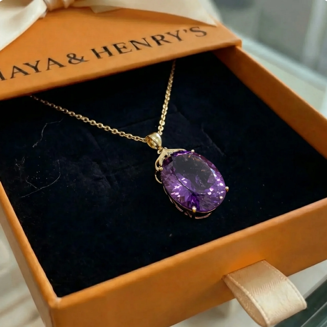 Collier Améthyste Impérial Ovale | Or