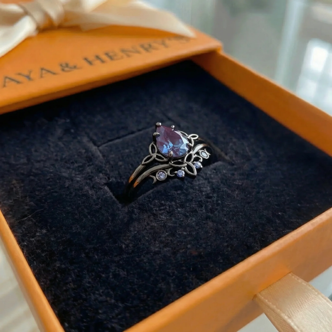 Bague Améthyste Rangs | Or Blanc