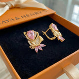 Amorette Rosepetal Earrings | Rose Gold