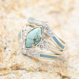 BAGUE VINTAGE BLEU PIERRE