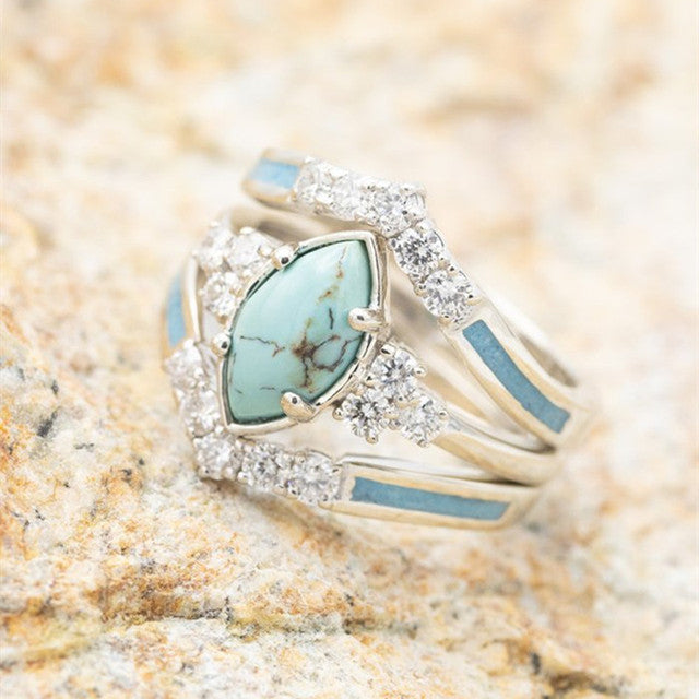 BAGUE VINTAGE BLEU PIERRE