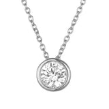 Lunaria Gemmara Birthstone Necklace | White Gold