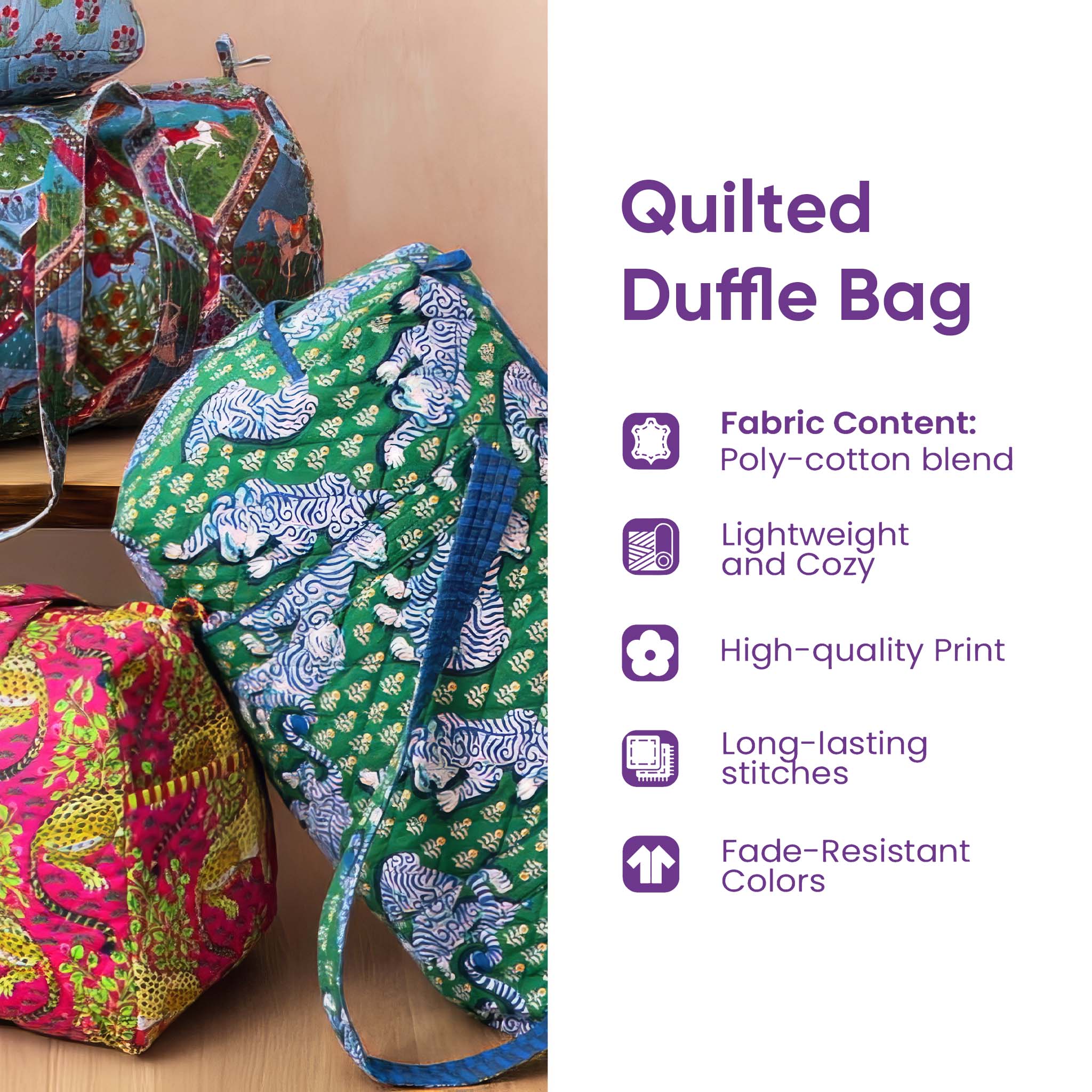 Paw Love Quilted Duffle Bag GFTOYC3079