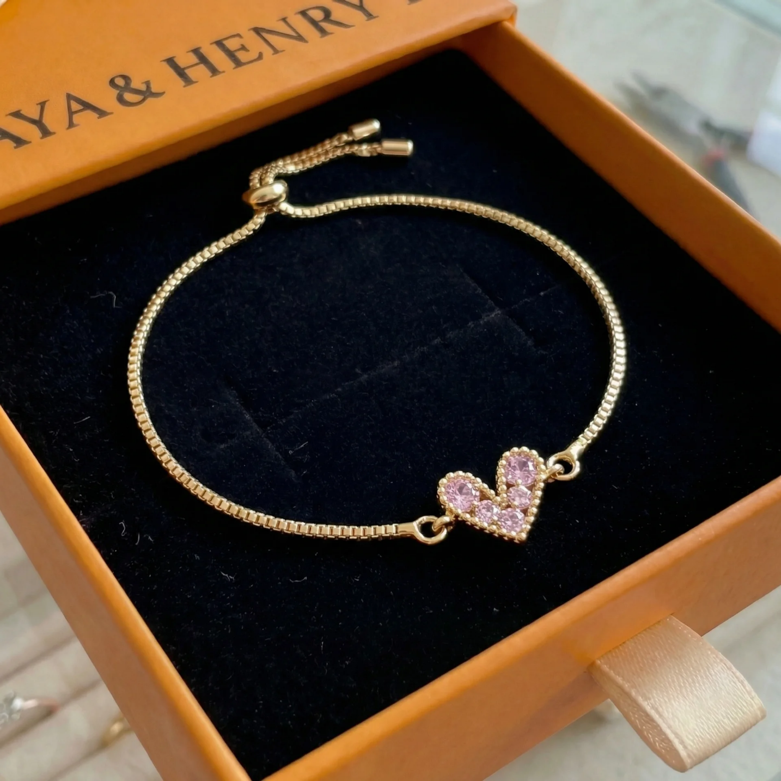 Bracelet Rose Poudré Amour | Or