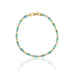 Timeless Gold Natural Turquoise Bracelet