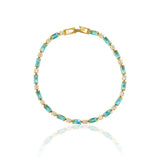 Timeless Gold Natural Turquoise Bracelet
