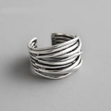 BAGUE RÉGLABLE SUPERPOSÉ | ARGENT