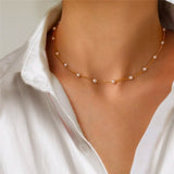 DÉLICAT COLLIER PERLES | OR