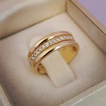 BAGUE DOUBLE ZIRCONE