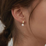 CLOUS D'OREILLES ÉLÉGANT PERLE | DORÉ