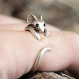 BAGUE VINTAGE SOURIS ARGENT