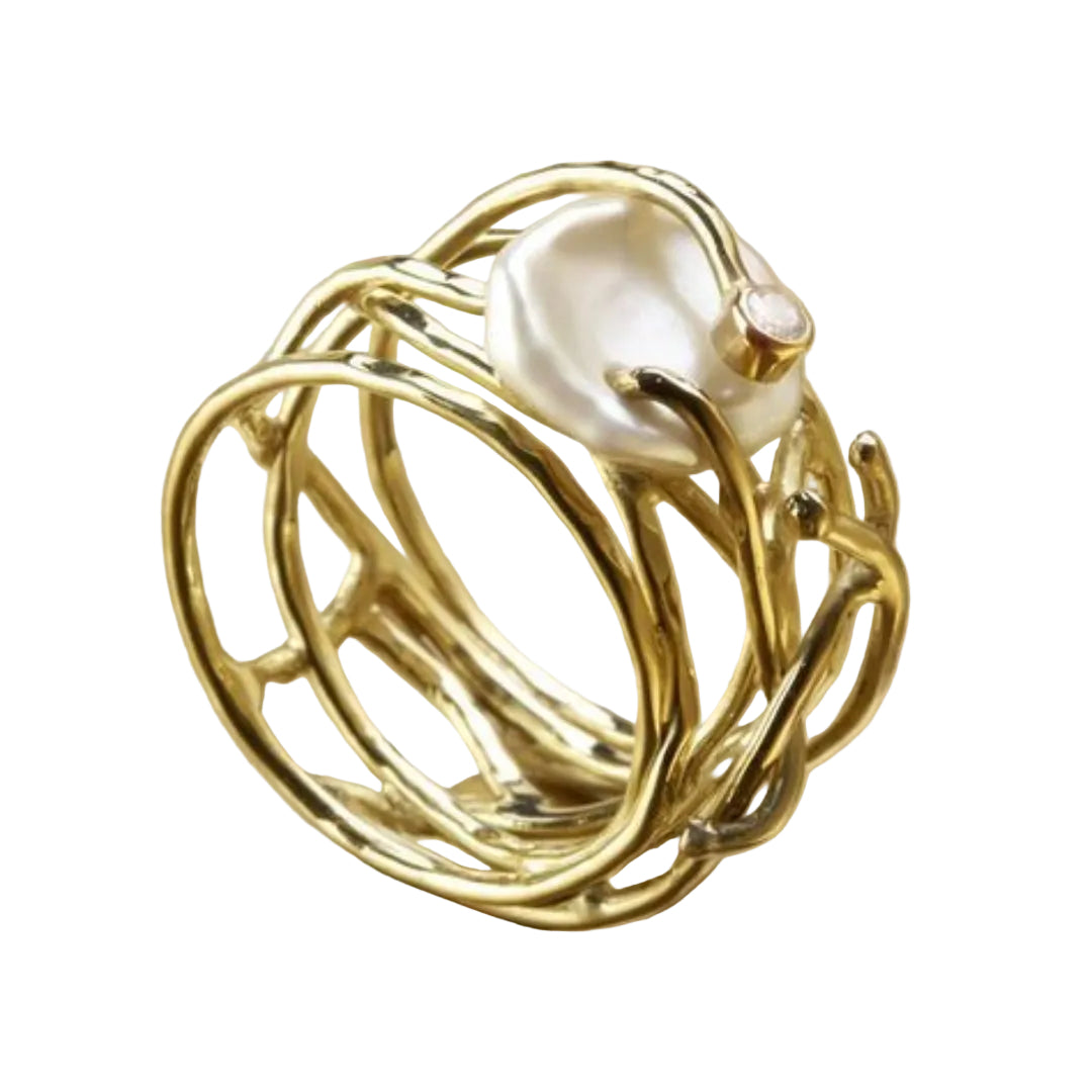 BAGUE PERLE | DORÉ