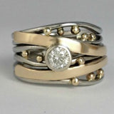 BAGUE ZIRCONE | OR ARGENT