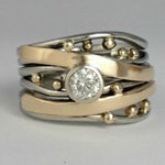 Exclusive Gold and Silver Zirconia Ring