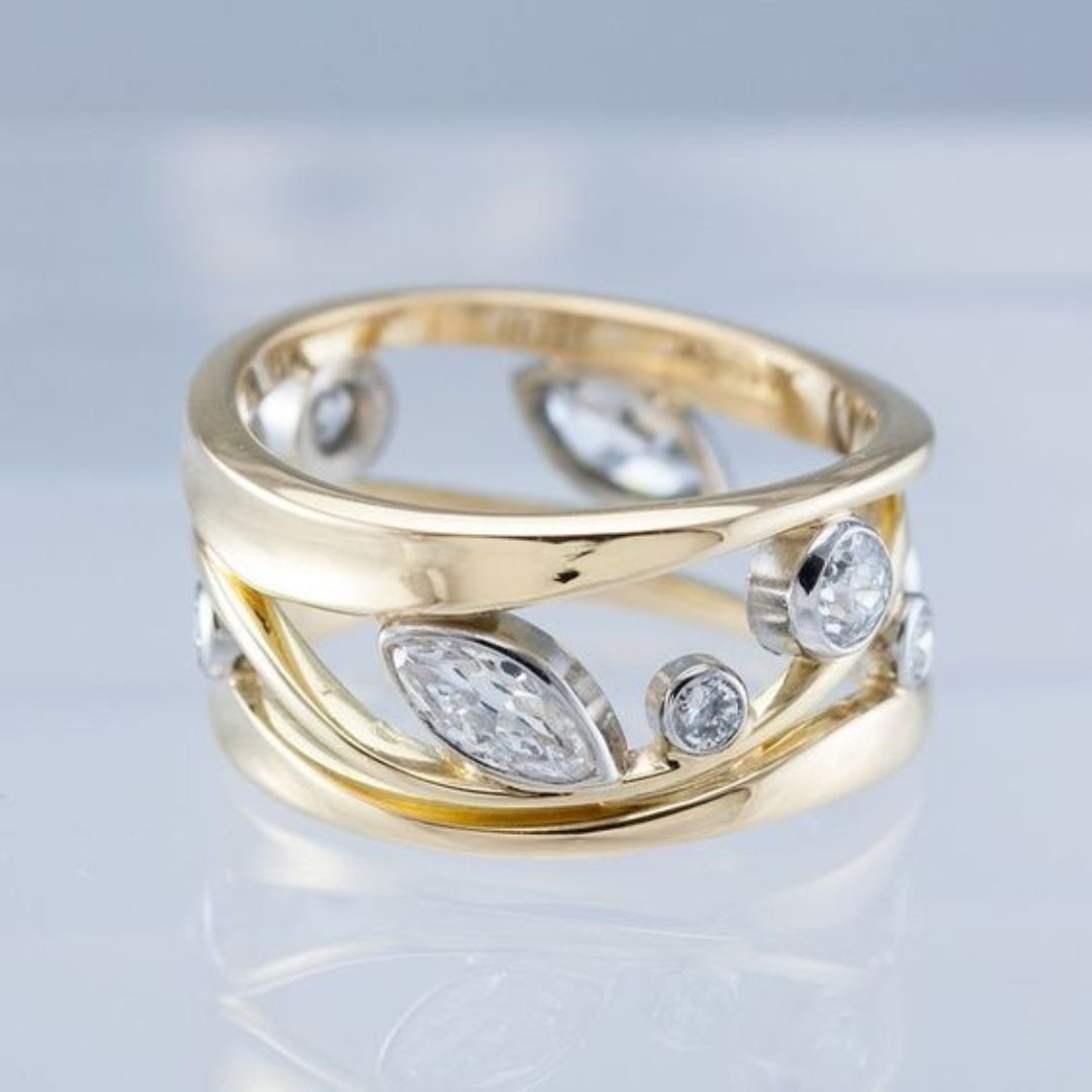 BAGUE VINTAGE ZIRCONE | OR