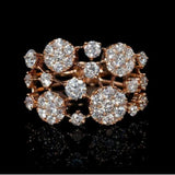 BAGUE VINTAGE INCRUSTÉ ÉCLATANT PIERRES OR