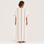 Caftan Adara Écru Rayures