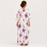 Caftan Inés Blanc Floral