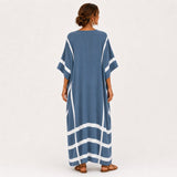 Caftan Leila Bleu Rayures