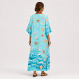 Caftan Lucía Turquoise Marine