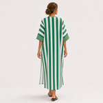 Caftan Zoé Vert Rayures