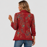 FAYRENE | VESTE BOHÈME PAISLEY À VOLANTS
