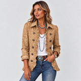 CRESTELLE | VESTE WESTERN À VOLANTS