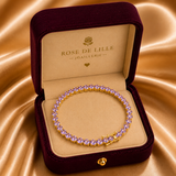 BRACELET AMÉTHYSTE MARQUISE TENNIS | OR