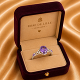 BAGUE AMÉTHYSTE NŒUD | OR BLANC