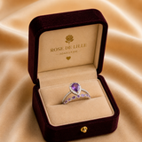 ENSEMBLE GOUTTE AMÉTHYSTE BAGUE | OR BLANC