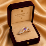 BAGUE CŒUR VIOLET ORETARGENT | OR MIXTE