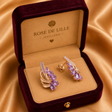 BOUCLES D'OREILLES VIORELLE AMÉTHYSTE AILE | OR