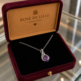 COLLIER AMÉTHYSTE INFINI PAVÉ | OR BLANC