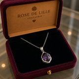 COLLIER CROISSANT GOUTTE | OR BLANC
