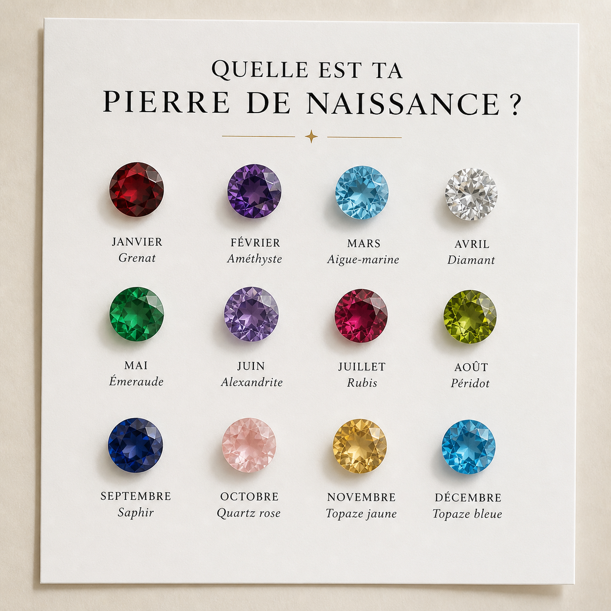 BAGUE PERSONNALISÉE AVEC PIERRE DE NAISSANCE