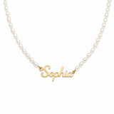 COLLIER AVEC PRÉNOM ET PERLES D'EAU DOUCE