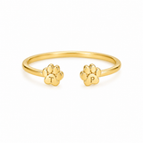 BAGUE INITIALE ANIMAL PERSONNALISÉE