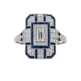 BAGUE RAYONNANT VINTAGE BLEU ZIRCONE | ARGENT