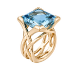 BAGUE VINTAGE BLEU ZIRCONE | OR