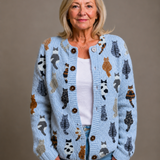 SARAH | GILET À MOTIF CHAT