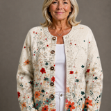 SABRINA | GILET FLORAL TRICOTÉ VINTAGE