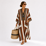 Caftan Dina Marron Terracotta