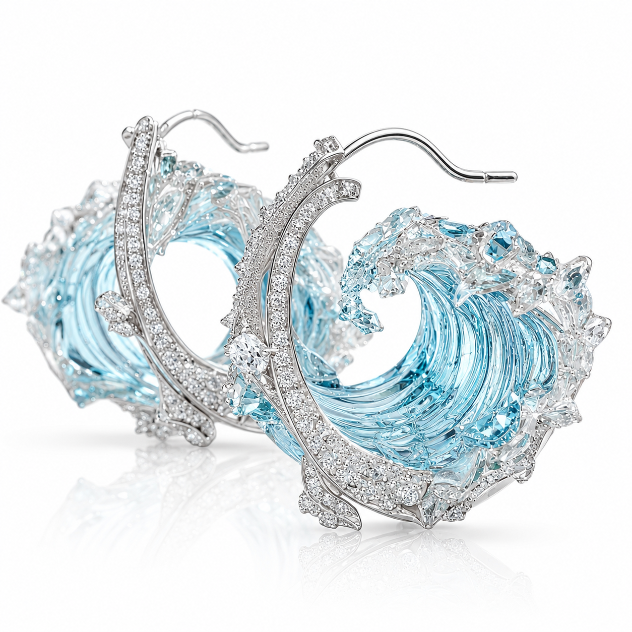 Boucles d'oreilles serment océan