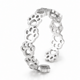 Bague jonc empreinte de patte – Forever Paws