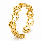 Bague jonc empreinte de patte – Forever Paws