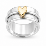 Bague cœur doré argent Mely