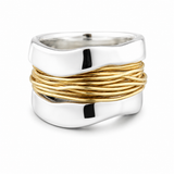 Bague fil or & argent