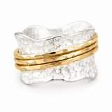 Bague tournante duo or & argent